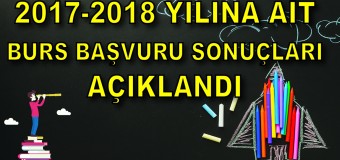 2017-2018 Eğitim-Öğretim Yılı Burs Başvuru Sonuçları Açıklandı